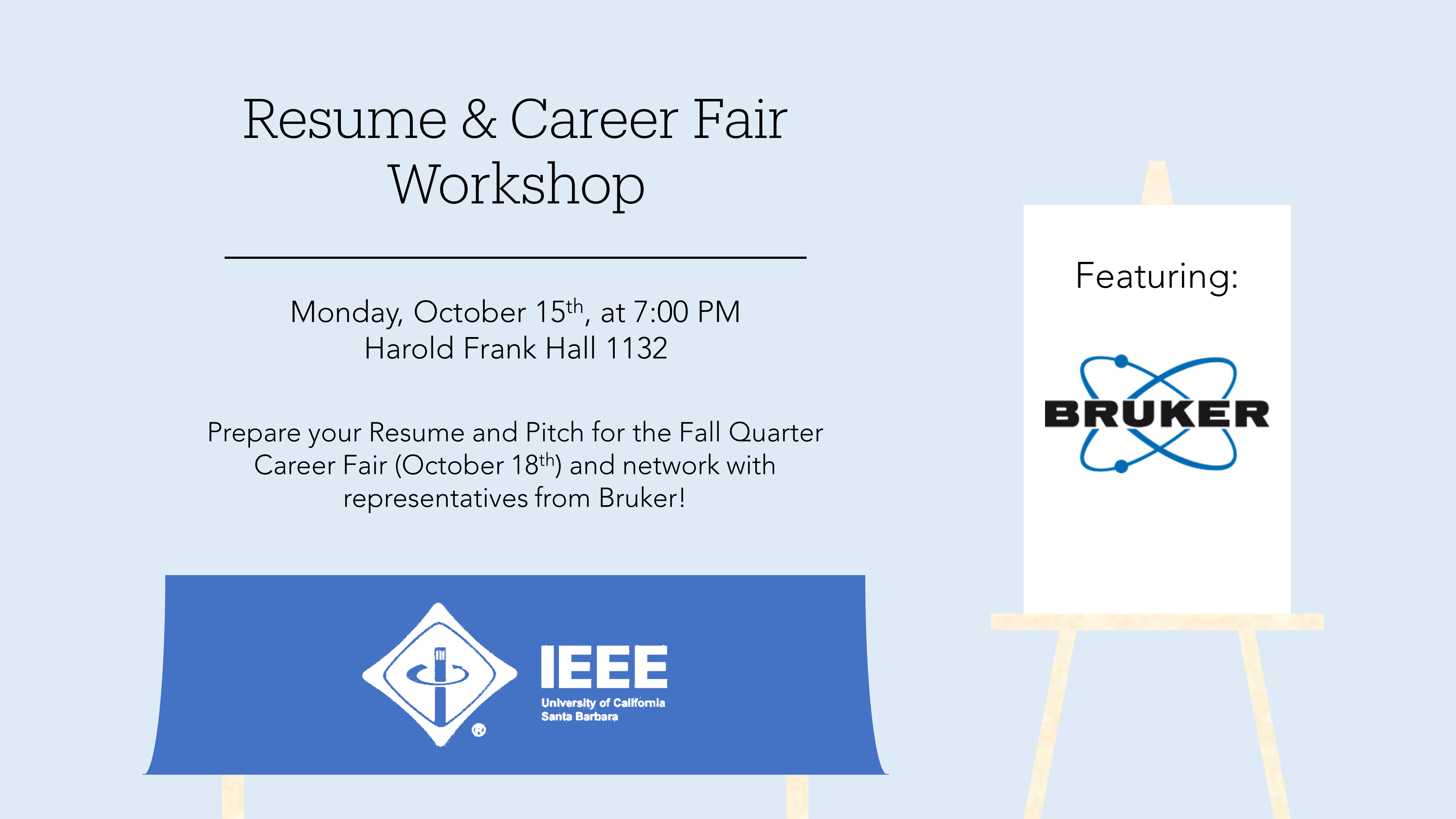 Resume & Career Fair with Bruker UCSB IEEE