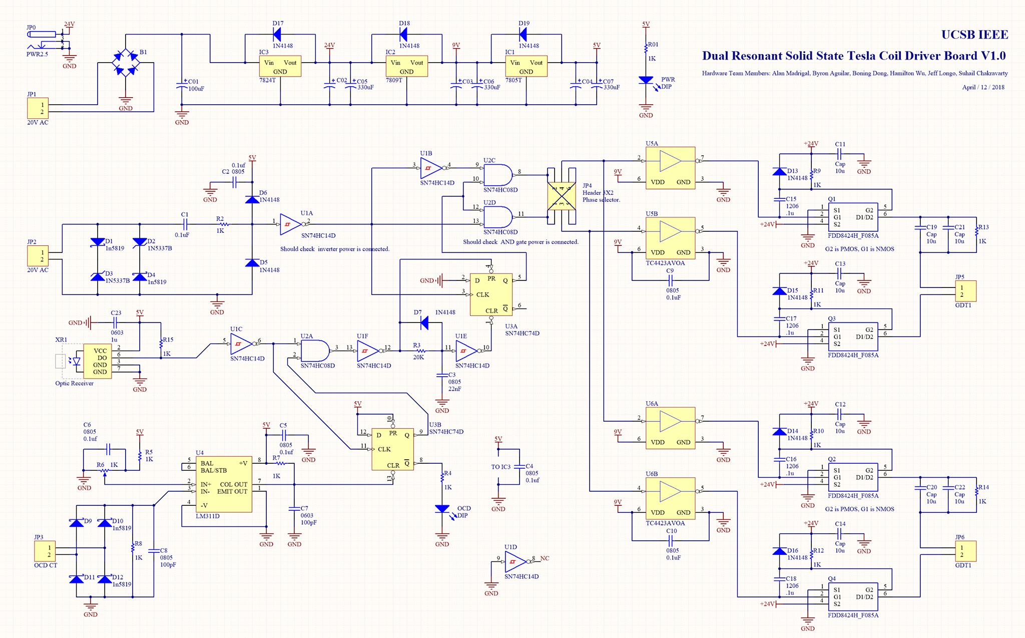 Tesla Coil Schematic